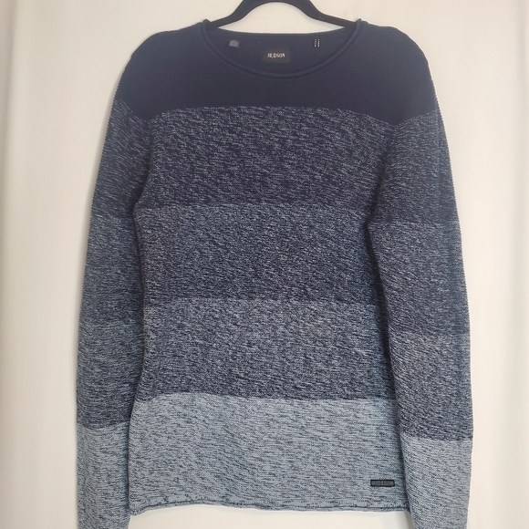 Hudson Jeans Sweaters - HUDSON Women's Size L Multi navy stripe 100% cotton classic tunic sweater